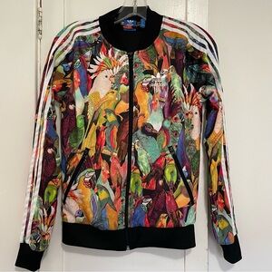 Adidas farm Rio parrot print track jacket size xs